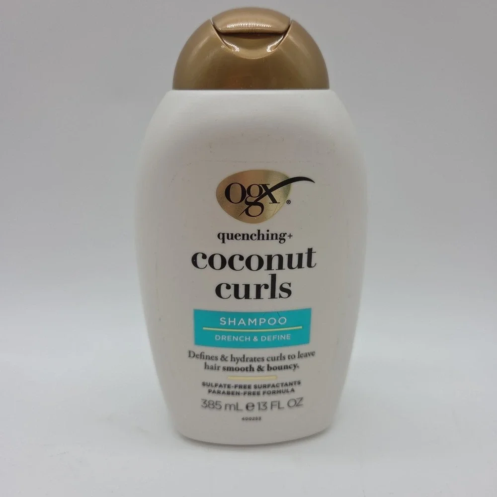 NEW Lot Of 4 OGX Quenching + Coconut Curls Shampoo Sulfate- Free Hydrates 13oz